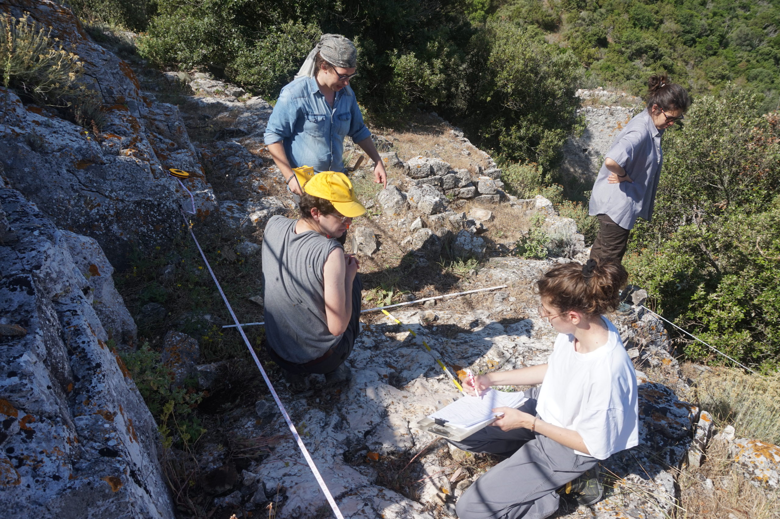 Students at the entrance of Medieval mine in Manienti Valley, Italy, as part of a geochemical research campaign headed by Professor Luisa Dallai from the University of Siena (Photo: Serena Viva) 