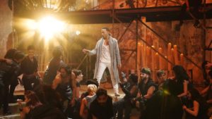 Image of John Legend as Christ on the set of JCS