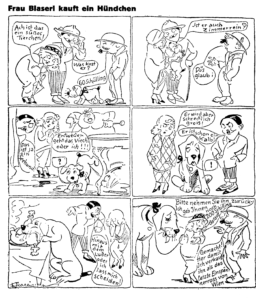 "Frau Blaserl buys a puppy," Ilwo 21 Jan. 1938, p, 16