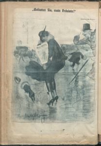 Theo Matejko, "Allow me, Mademoiselle!" Der Götz von Berlichingen 24 Apr. 1919, p. 10.