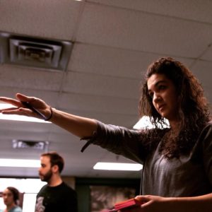 Nora leading a theatre workshop. Photo by Christian Ludwig Hansen