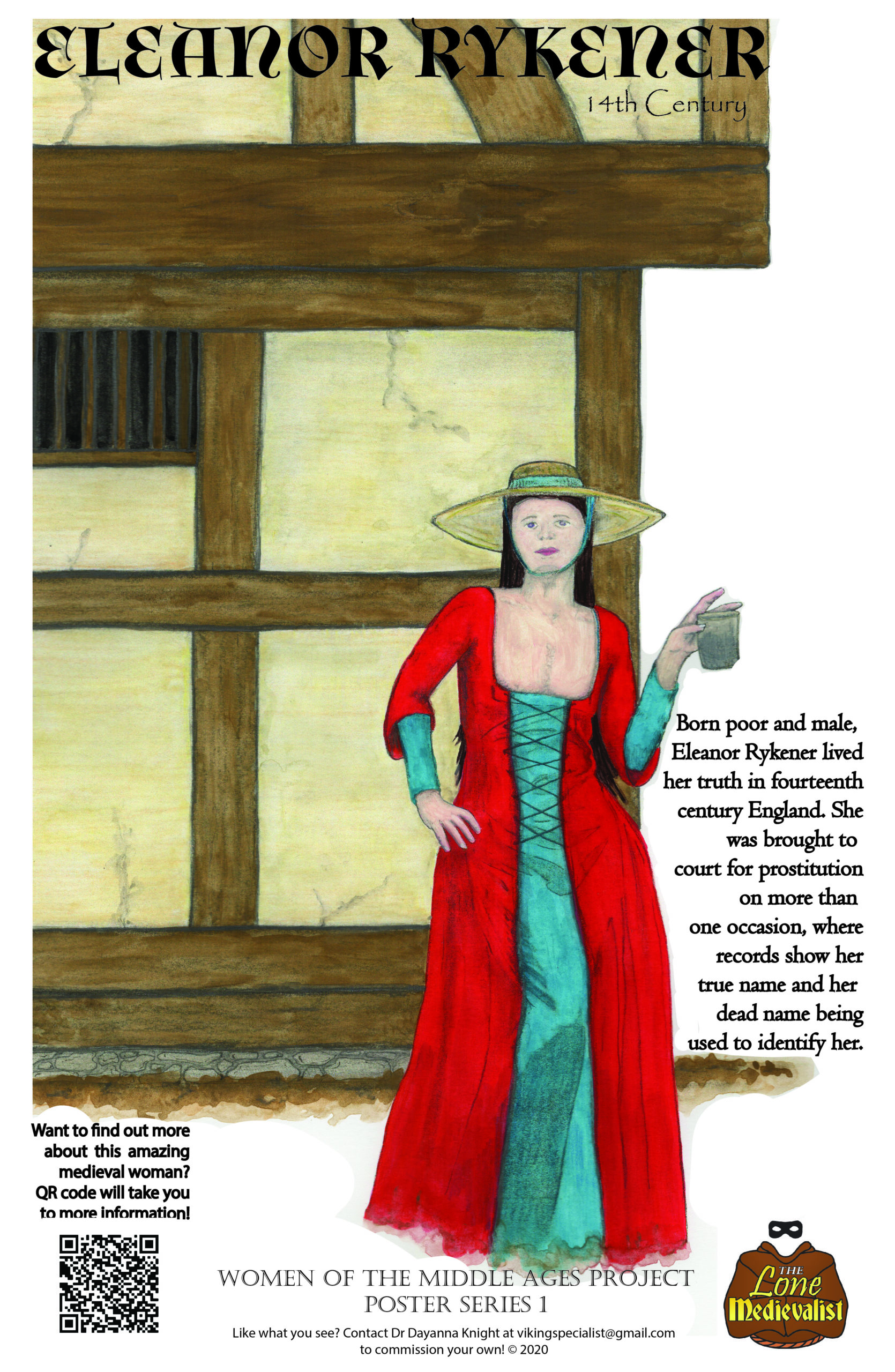 Poster with information about Eleanor Rykener