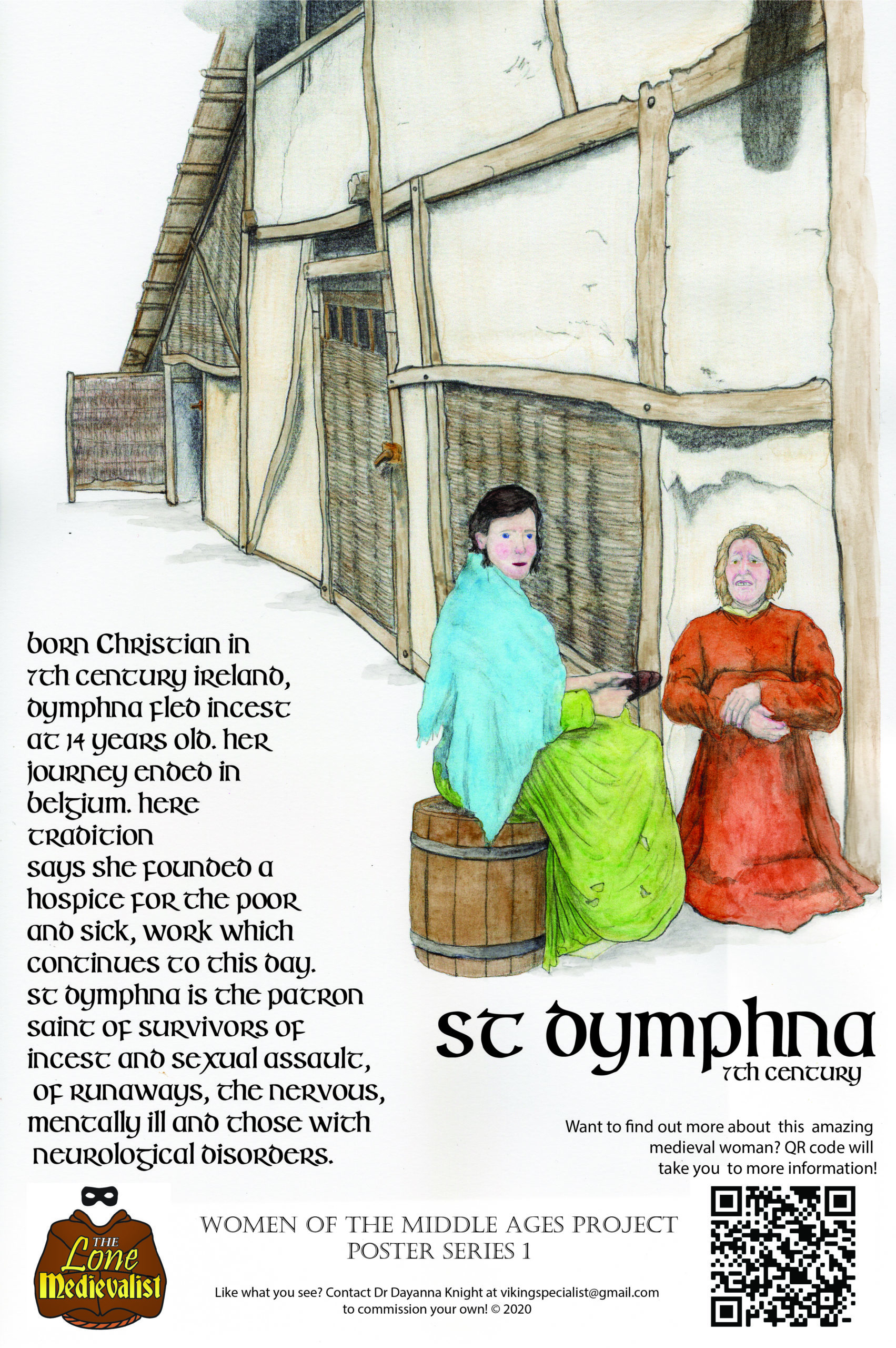 Poster with information about St Dymphna