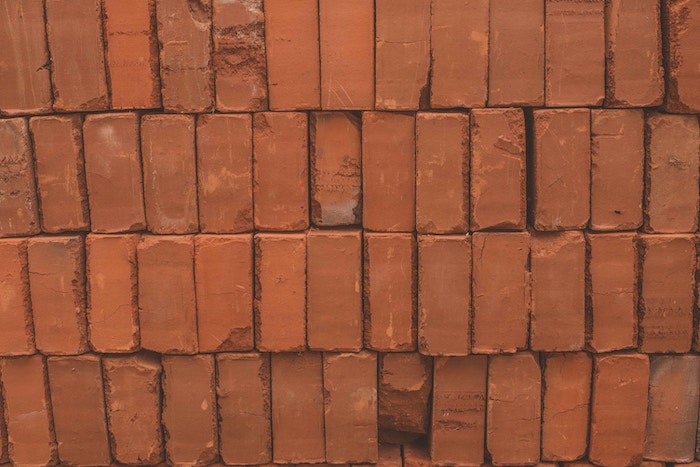 rows of bricks
