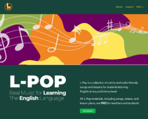 Screenshot of the Homepage of L-Pop