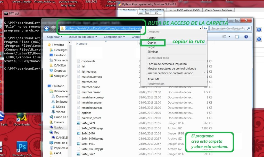 Ruta de acceso a la carpeta creada por PPT. CCBY Daniela N. Ávido
