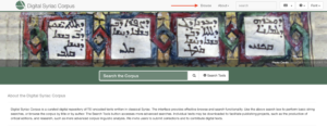 Home page for syriac corpus