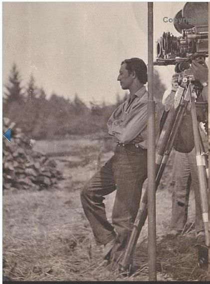 Photo of Keaton on the set of The General by Basil Wolverton, 1926