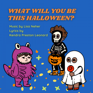 image shows kids in Halloween costumes