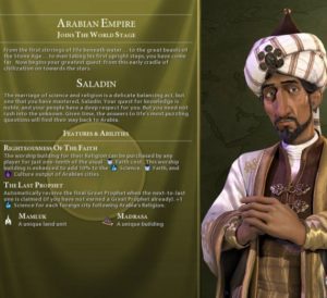 Saladin, Civ VI