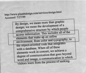 Ephemera: Plumb Design Vision