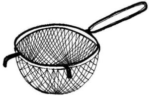 Line drawing of a sieve