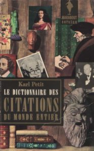 Cover Karl Petit Dictionnaire des citations