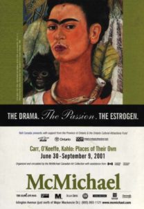 Postcard - Carr, O'Keeffe, Kahlo show at the McMichael, 2001