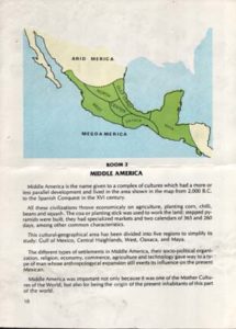 Leaf from a guidebook - middle america