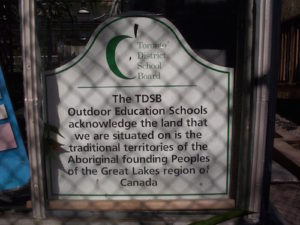 Toronto District School Board - land acknowledgement