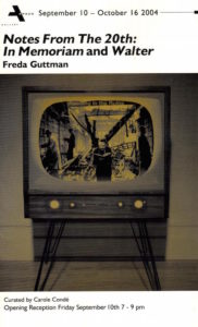 A Space pamphlet Freda Guttman - Notes from the 20th in memory of Walter