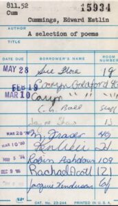 library circulation card - due date reminder