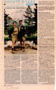 clipping - eye weekly - lesbian park rangers