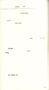 page from ronald Johnson - radi os - rose