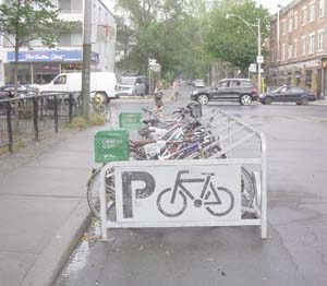 street furniture - parking zone for bicycles