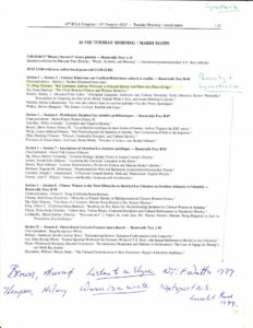 page from a conference program - comparative literature - 14th ICLA congress - Edmonton