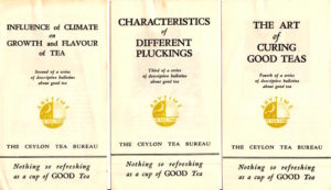 ephemera - tea pamphlets from the Ceylon Tea Bureau