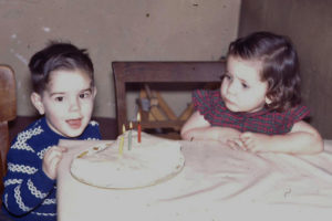 Lise and Francois - birthday - 3 years old - candles