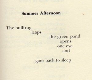 scan - george swede - summer afternoon - frog poem after basho