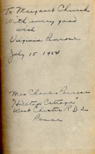 inscription - virginia penrose