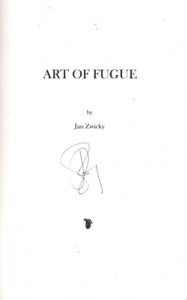 jan zwicky - signature autograph