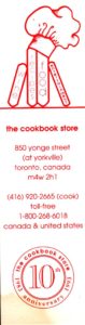 bookmarker - cookbook store - 10th anniversary - toronto