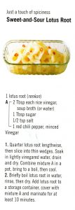 Megumi Fuji recipe for Sweet and Sour Lotus Root