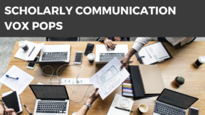 Scholarly communication Vox pops logo