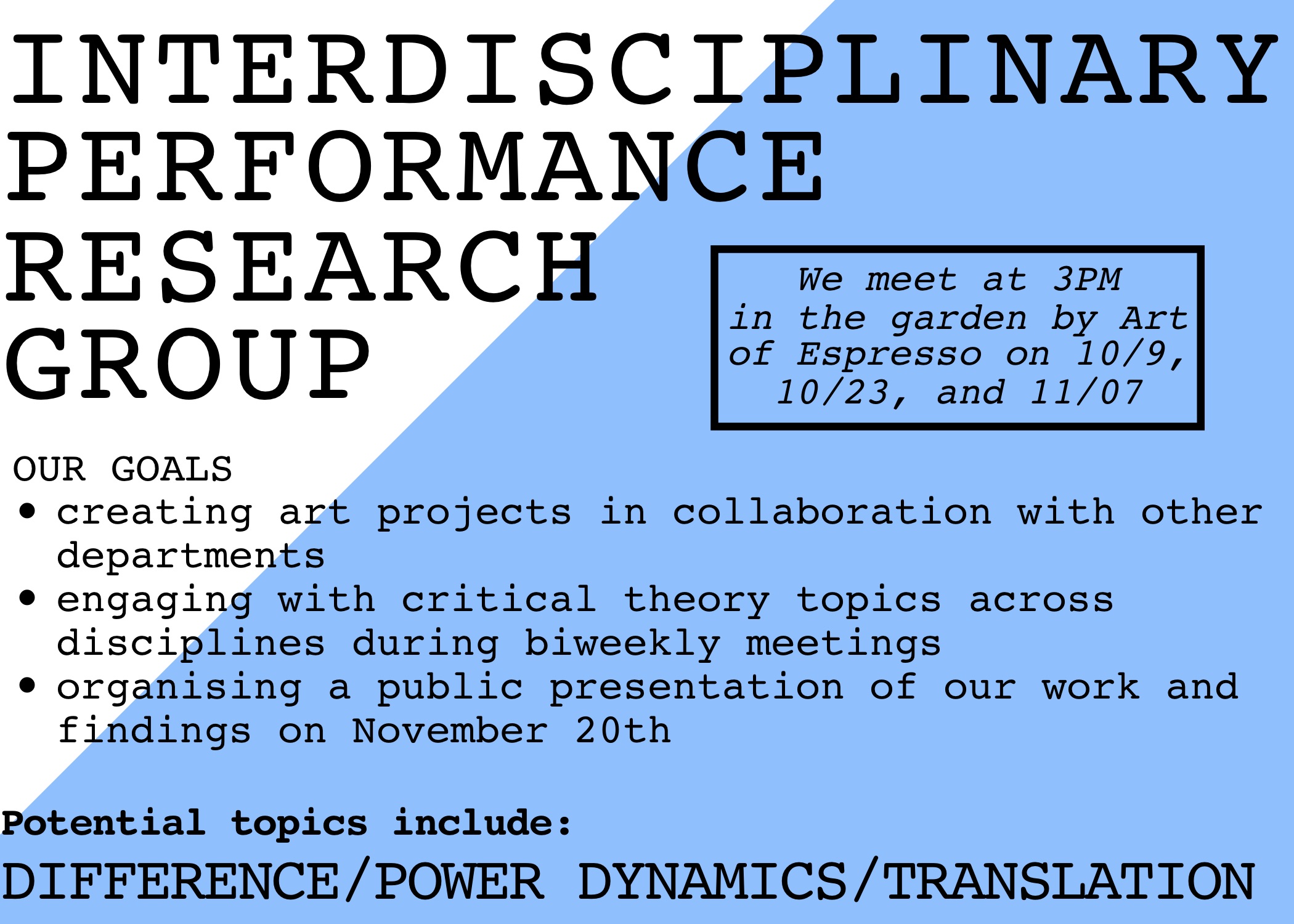 Interdisciplinary Performance Research Group