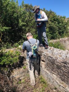Linda Gosner and Seth Price record the rural Roman baths at Su Anzu.