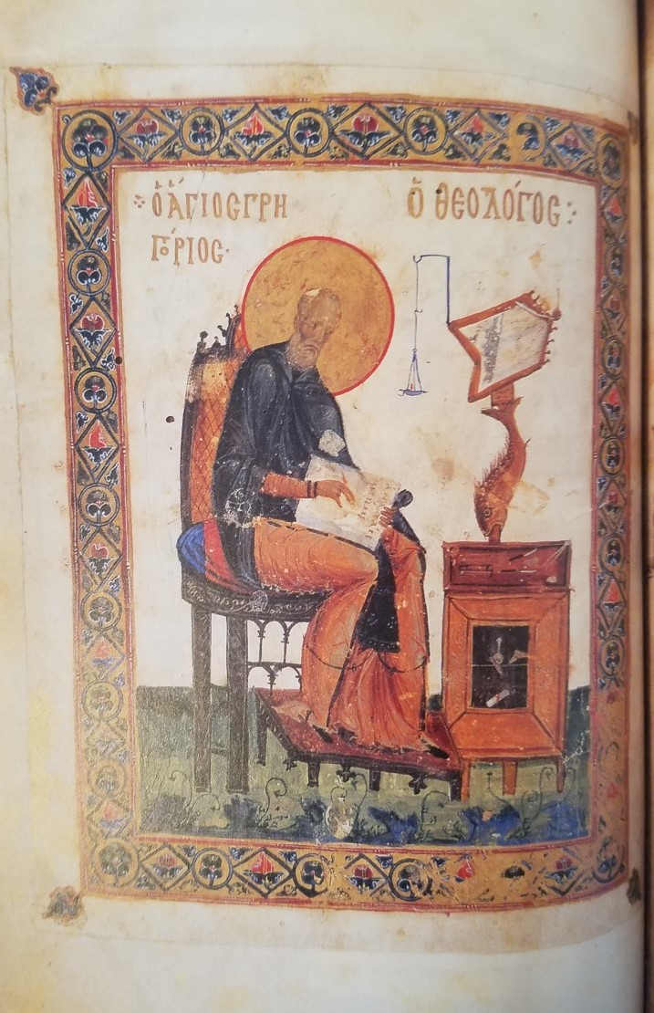 Image from manuscript of St Gregory writing