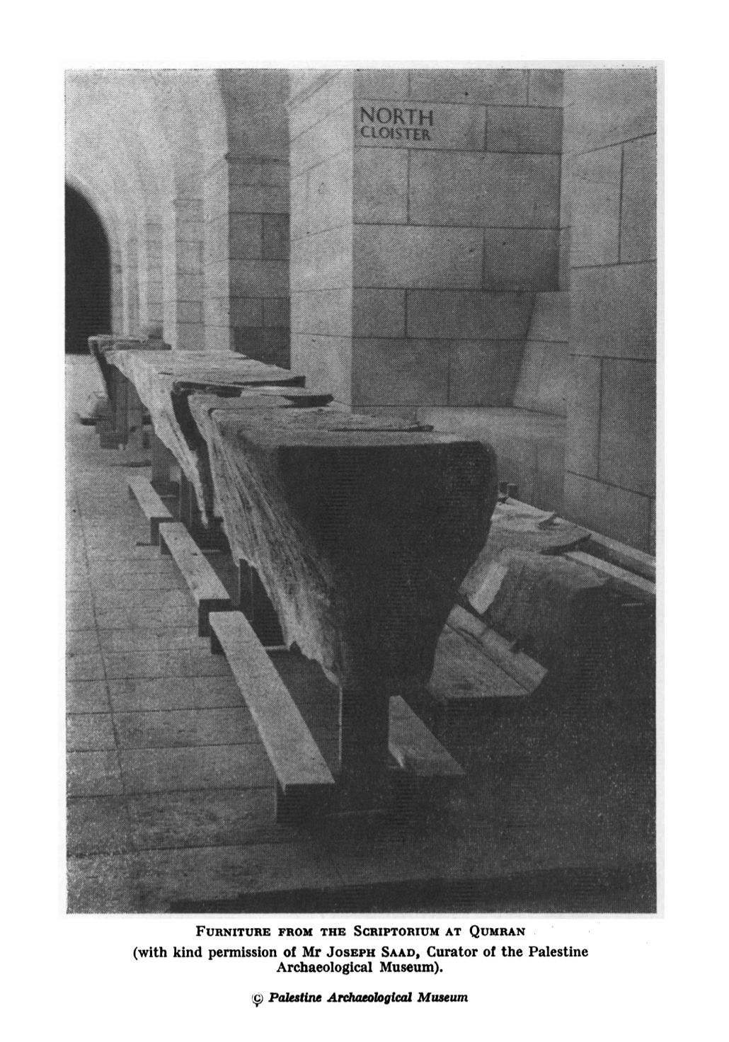 Image of furniture from Qumran scriptorium