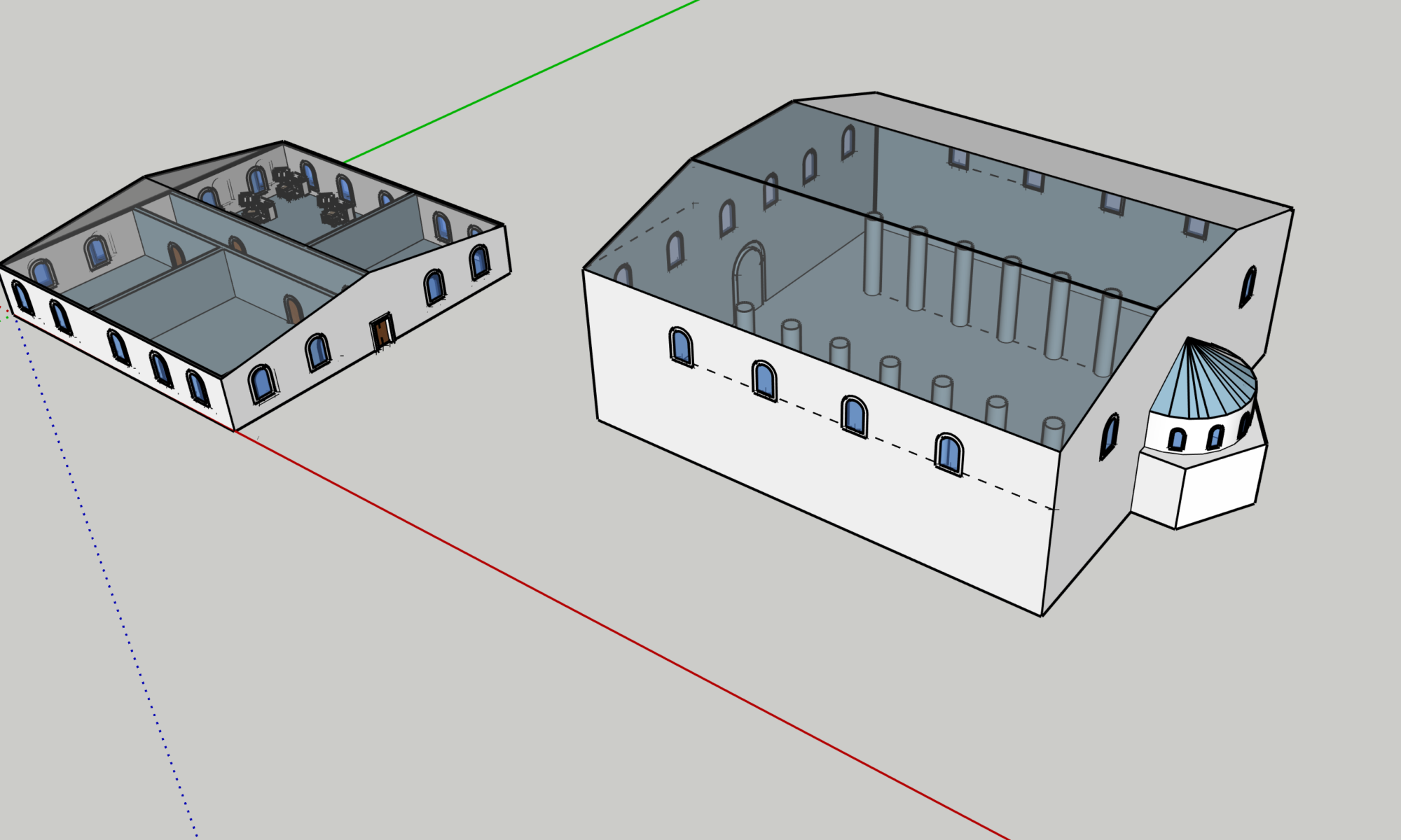 Model of the Stoudios Abbey and scriptorium