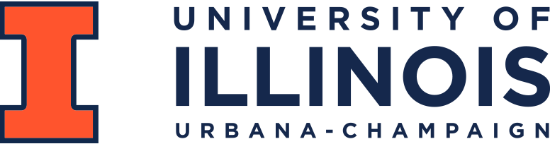 A logo depicting a large orange letter I, and the text "University of Illinois Urbana-Champaign" in blue on a white background.