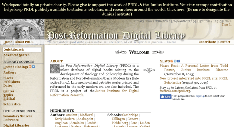 Post-Reformation Digital Library