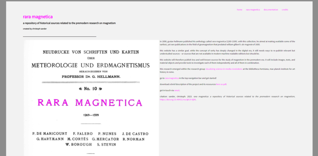 Rara Magnetica Homepage