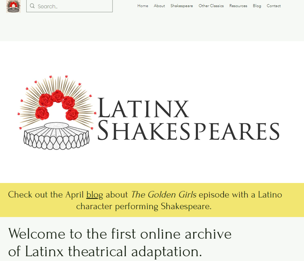 Latinx Shakespeares homage