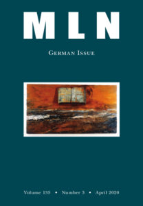 Cover of MLN German Issue (April 2020)