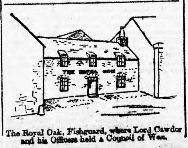 Line drawing of the Royal Oak pub