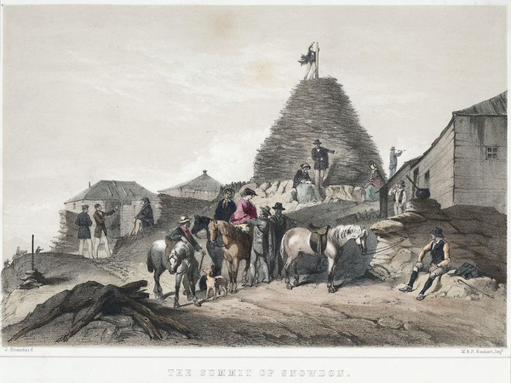 a view of Snowdon summit in 1853