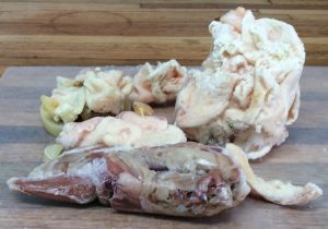 a collection of frozen fat on a table