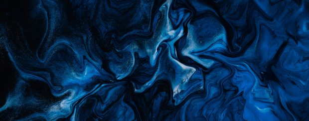 abstract photo - dark blue swirling on black