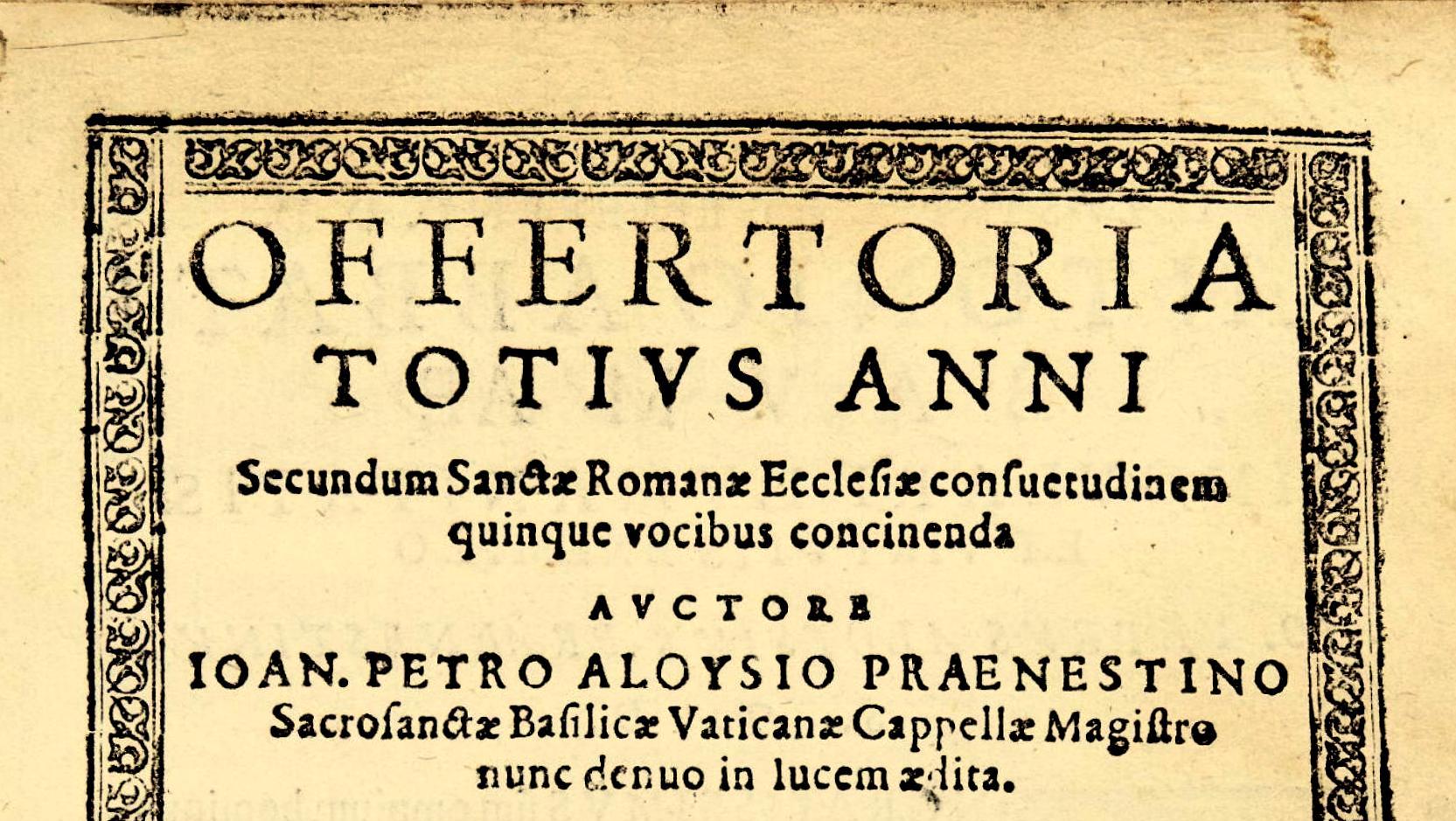 The motet Ad te levavi animam meam by Palestrina