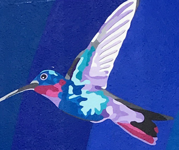 image of a painting of a hummingbird